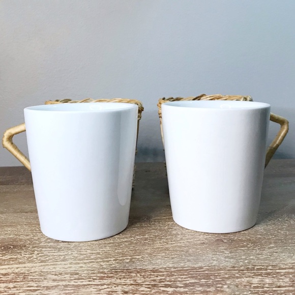 VINTAGE boho wicker rattan coffee cup holders set - Picture 5 of 5